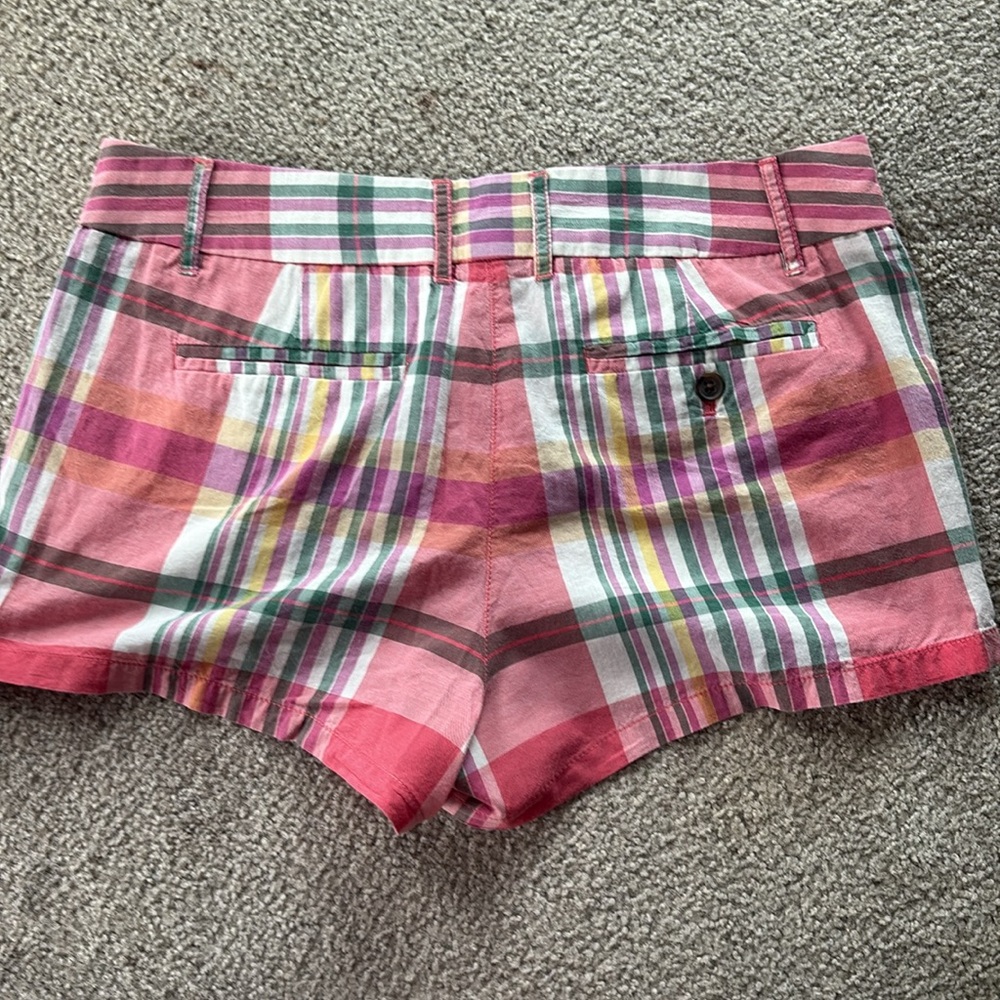 Jcrew plaid madras cotton shorts size 8 EUC - Picture 3 of 3